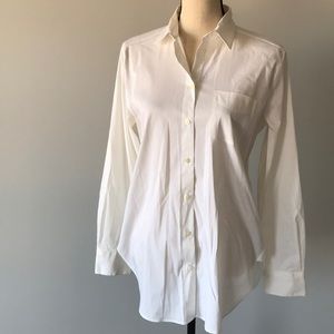 The softened LOFT Button up blouse Size M White